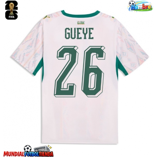 Camiseta Senegal Pape Gueye #26 Primera Equipación Replica Mundial 2026 mangas cortas